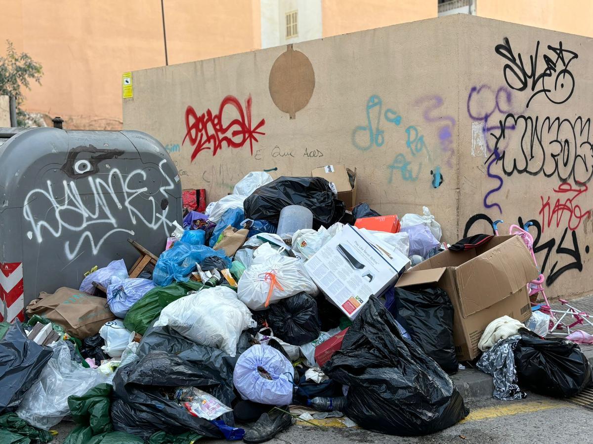 Desde hace días, los contenedores desbordan y el mal olor invade sus calles.