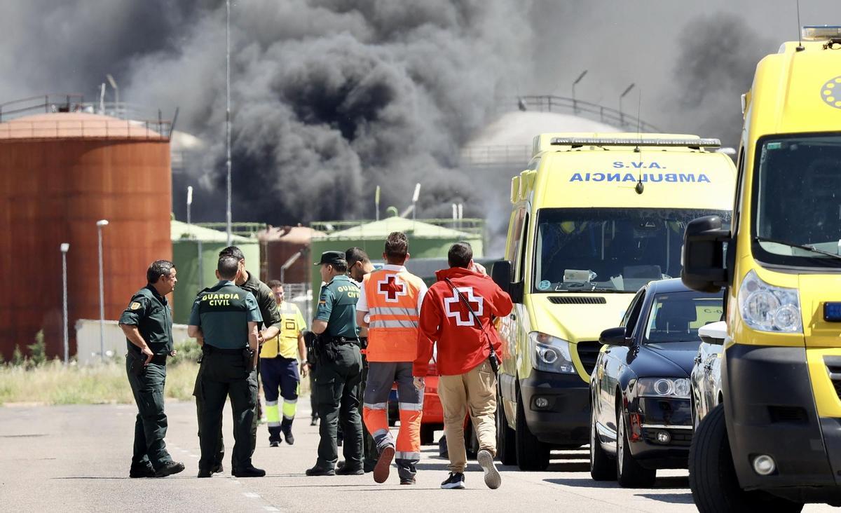 Efectivos e emergencia en el lugar de los hechos.