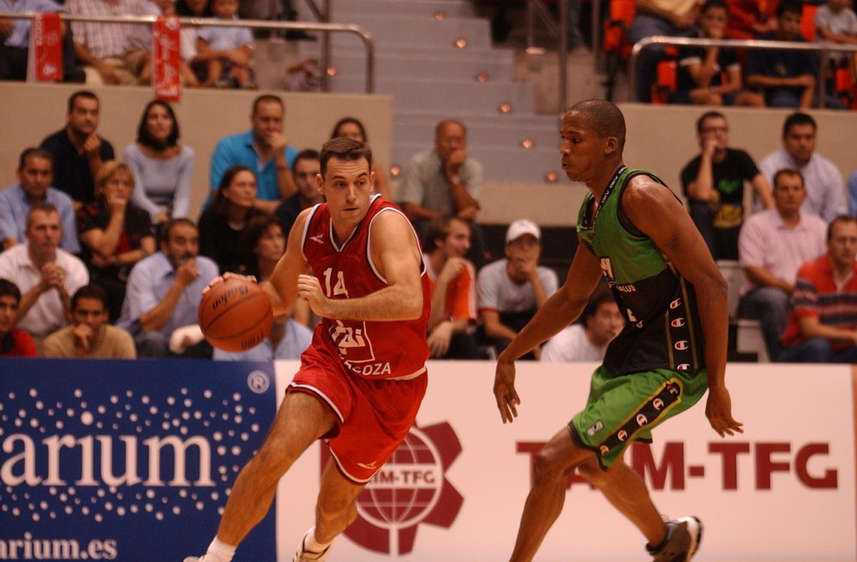 Panadero, en el trofeo Ciudad de Zaragoza disputado contra el Joventut.