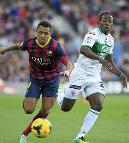 Imágenes del partido disputado entre el Barcelona y el Elche.