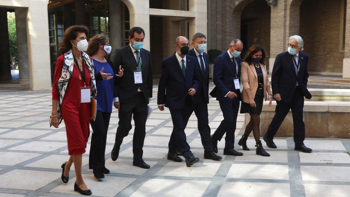 Los representantes autonómicos y empresariales de las cuatro comunidades se reunieron hace un mes en Zaragoza.