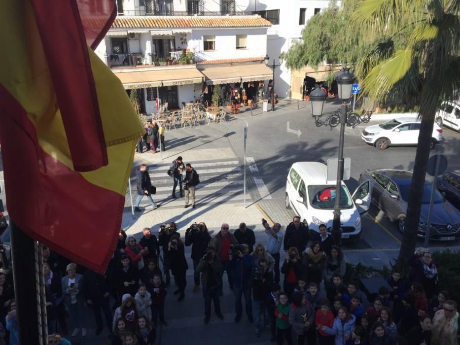 Regino, recibido en Mijas.