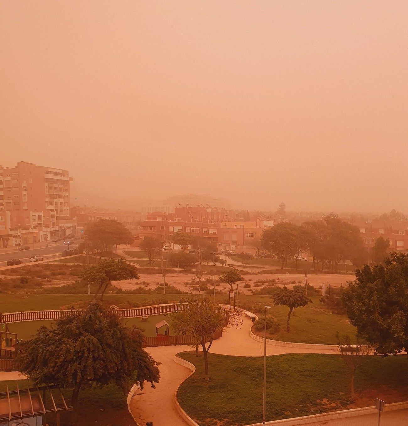 La calima golpea la Península