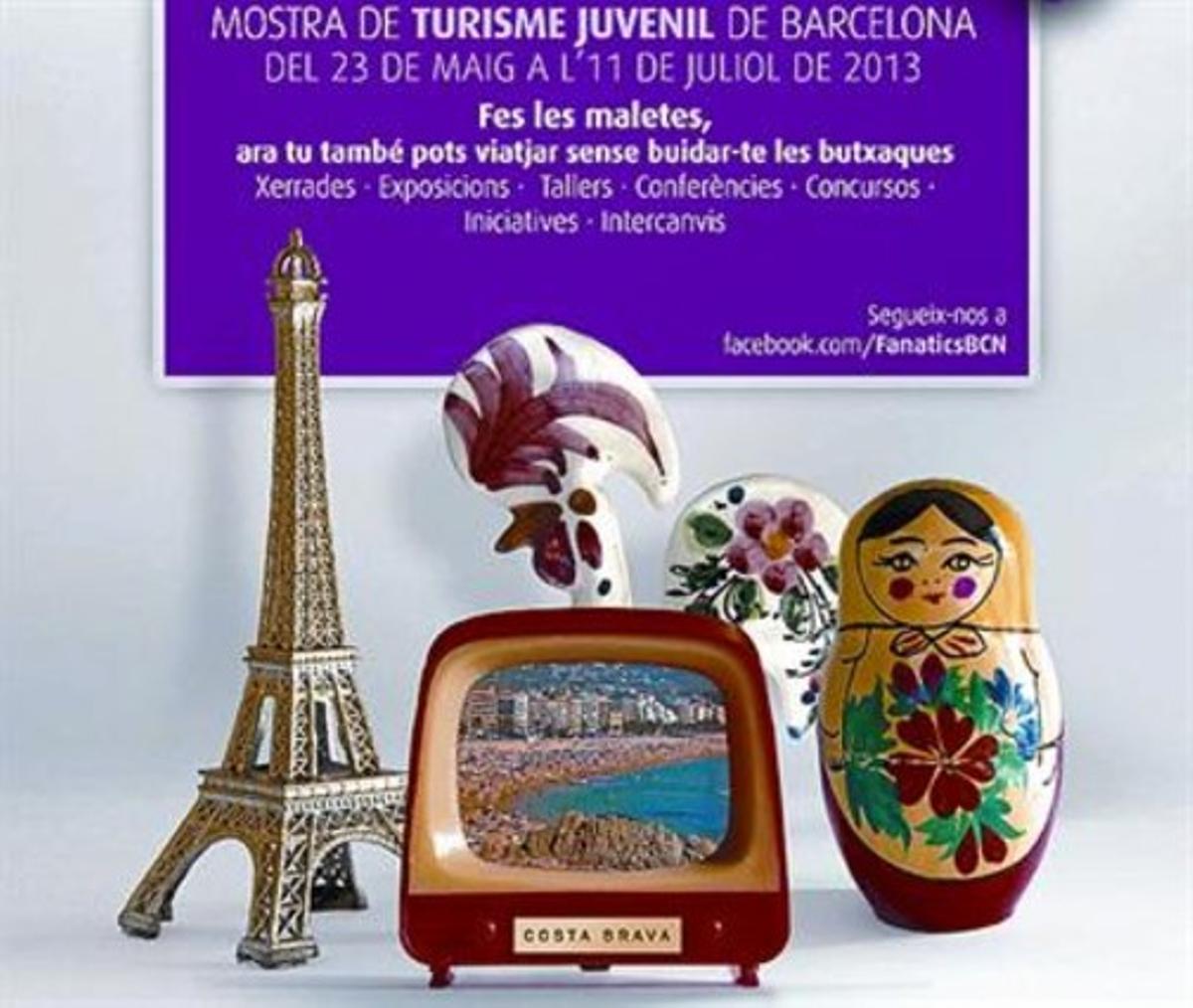 Fragment del cartell de la 29a edició de la Mostra de Turisme Juvenil. Fragment del cartell de la 29a edició de la Mostra de Turisme Juvenil.