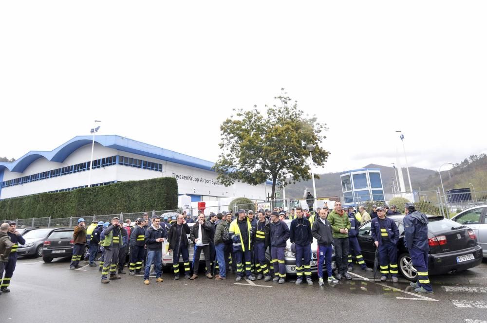 Paro de los trabajadores de Thyssenkrupp Airport Systems