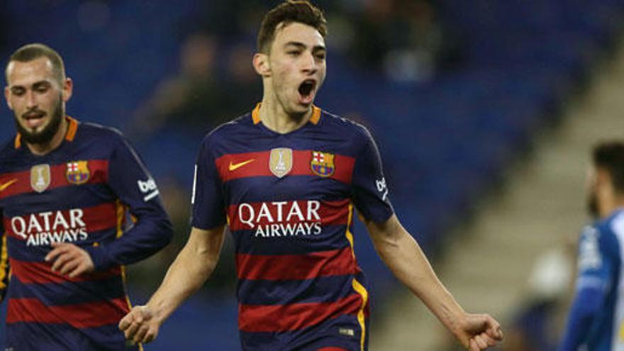 Munir festeja uno de sus goles.