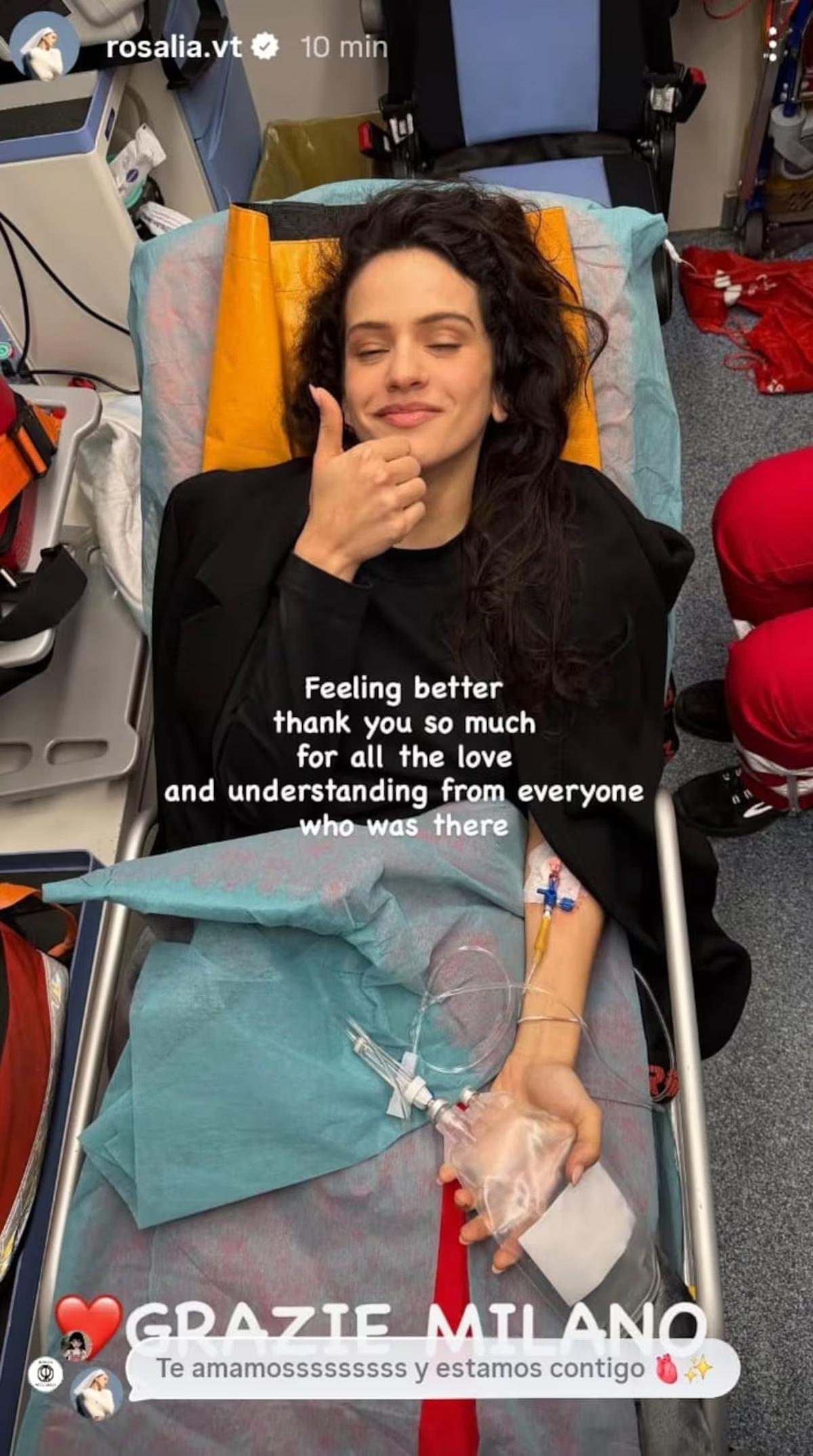 Rosalía en el hospital