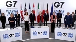 Los ministros participantes en el G-7.