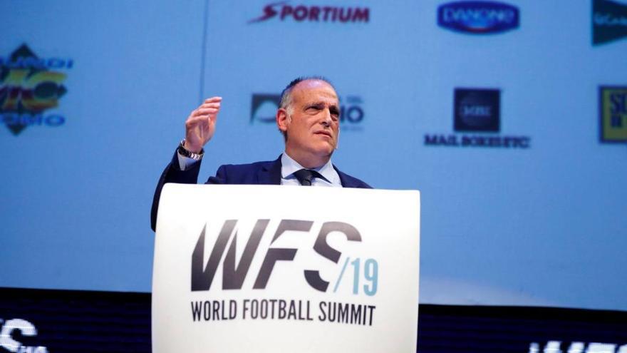 Tebas, durante el World Football Summit