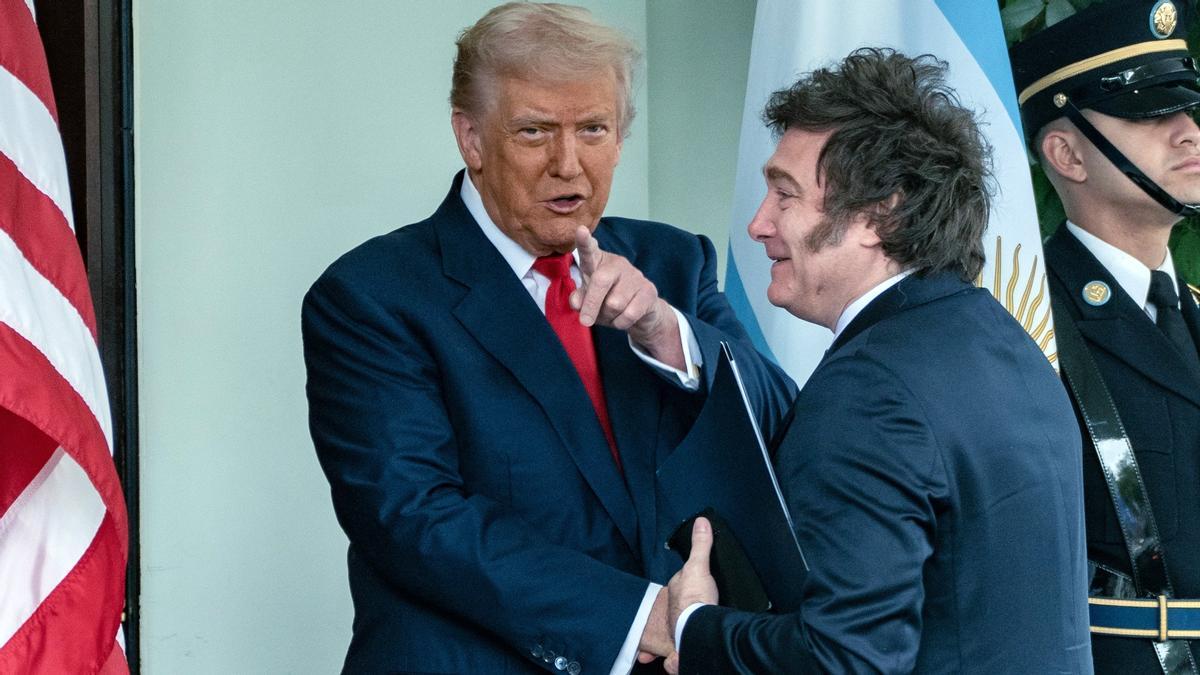 Donald Trump y Javier Milei, en una imagen de archivo