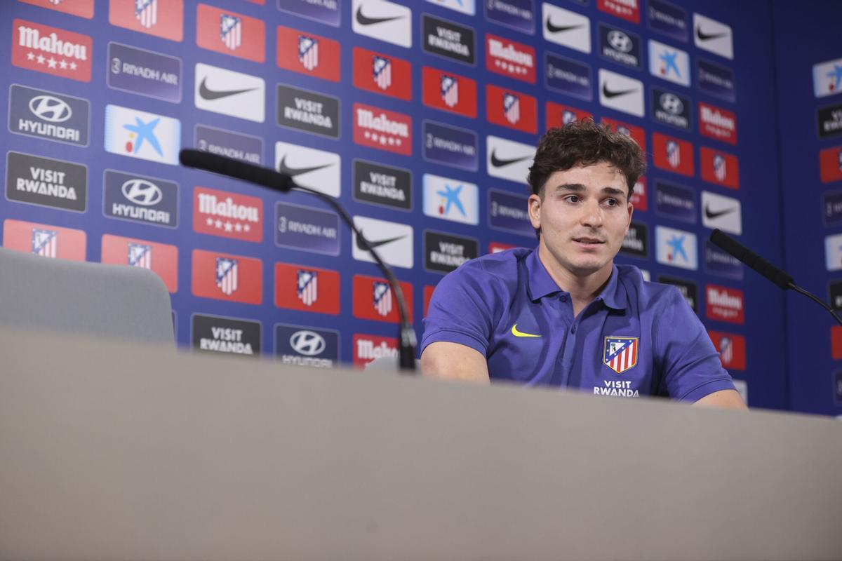 El delantero argentino del Atlético de Madrid Julián Álvarez.