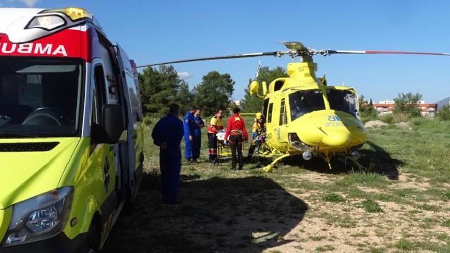 La mujer a la llegada al hospital