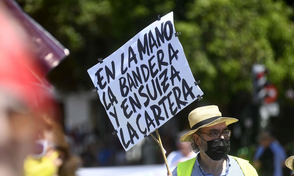 Las mareas se echan a la calle en el Día de la Región de Murcia