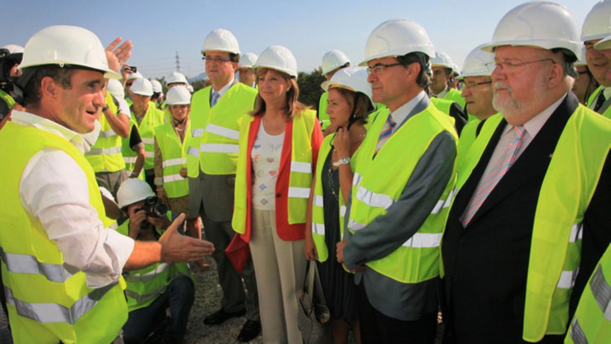 El 'president' Mas, en una visita de obras