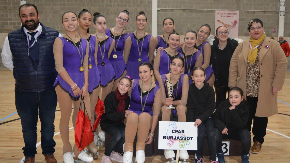 Patinadoras premiadas del I trofeo de patinaje artístico