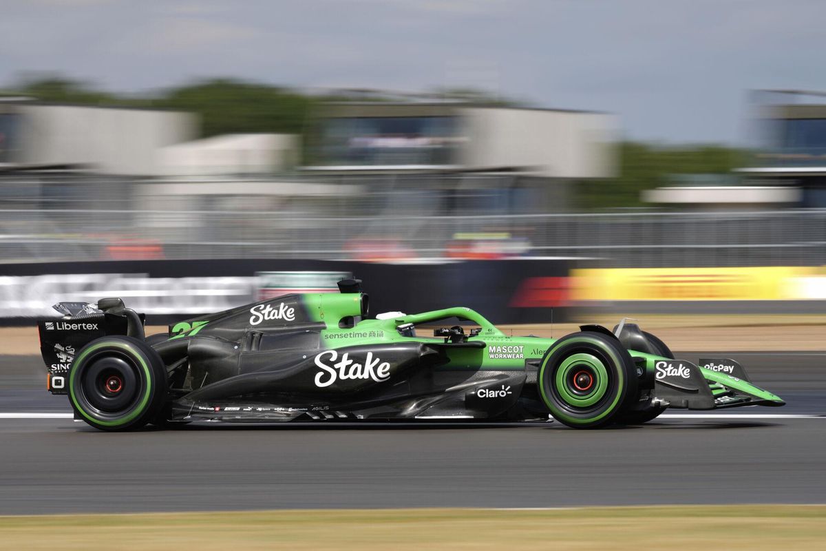 Kick Sauber driver Nico Hulkenberg of Germany steers his car during the British Formula One Grand Prix race at the Silverstone racetrack in Silverstone, England, Sunday, July 6, 2025. (AP Photo/Darko Bandic)