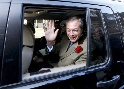 Nigel Farage, líder del UKIP, votó en Ramsgate, en el sur de Inglaterra