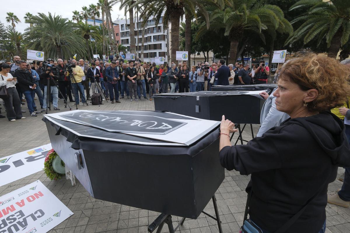 Protesta del sector primario de Gran Canaria contra el acuerdo UE-Mercosur