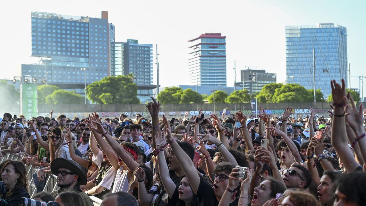 Público, brazos en alto, en el concierto de Joey Bada$$, este jueves. 