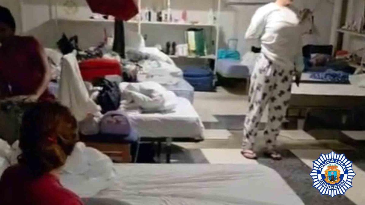 Local donde la policía detuvo a una mujer en Benidorm.