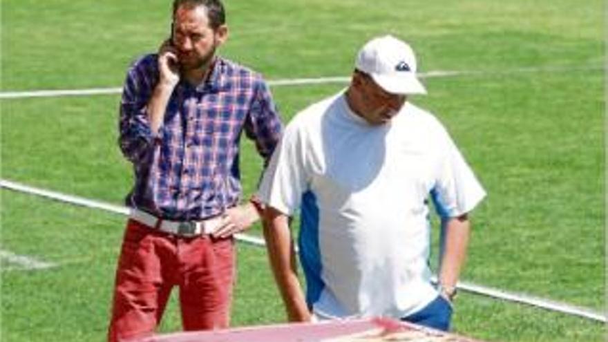 Pablo Machín i Oriol Alsina segueixen treballant per planificar el Girona 2014/15.