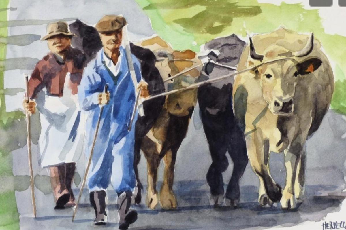 Unha das obras que integran a mostra que poderá verse en Baio.