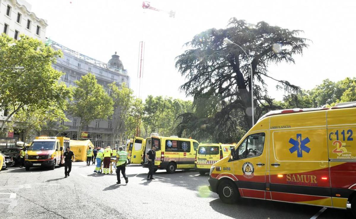 Derrumbe en las obras del Hotel Ritz de Madrid Derrumbe en las obras del Hotel Ritz de Madrid