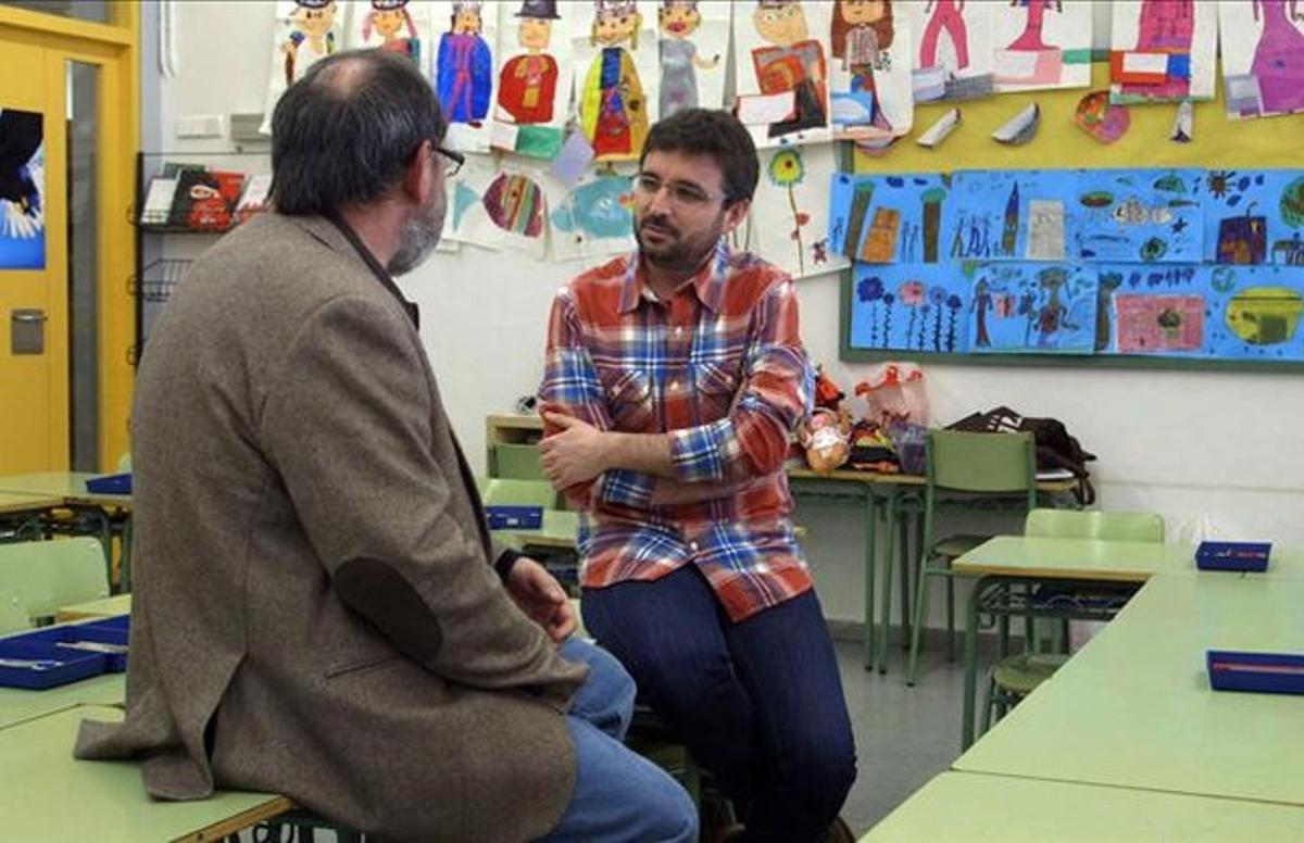 Jordi Évole, en una imatge del reportatge d’ahir de ’Salvados’, ’Cuestión de educación’.
