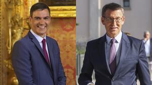 Pedro Sánchez y Alberto Núñez Feijóo.