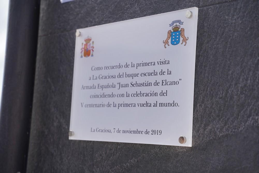 El buque escuela 'Juan Sebastián Elcano' visita por primera vez La Graciosa