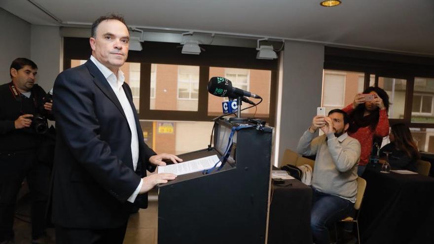 Ramón Segarra, durante su rueda de prensa. Foto: C. Ripollés