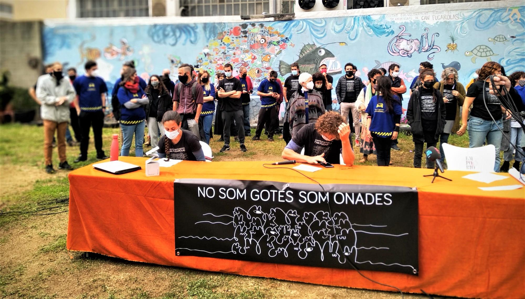 Rueda de prensa en Can Fugarolas.