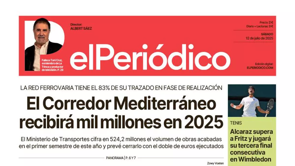 La portada de EL PERIÓDICO del 12 de julio de 2025