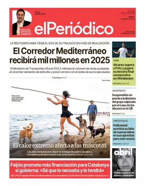 La portada de EL PERIÓDICO del 12 de julio de 2025