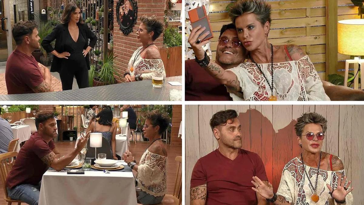 Cuatro momentos de la cita de Mari Cruz y Ángel en First Dates