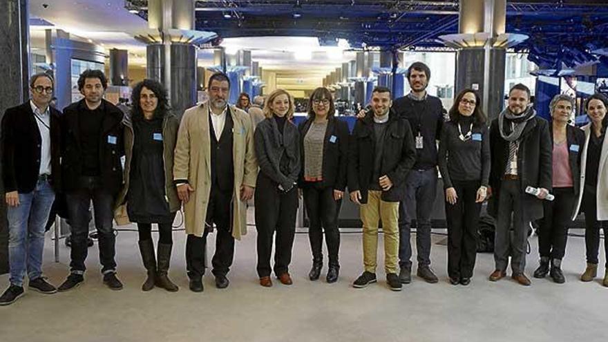 Imagen de la delegación balear en el Parlamento Europeo de Bruselas.