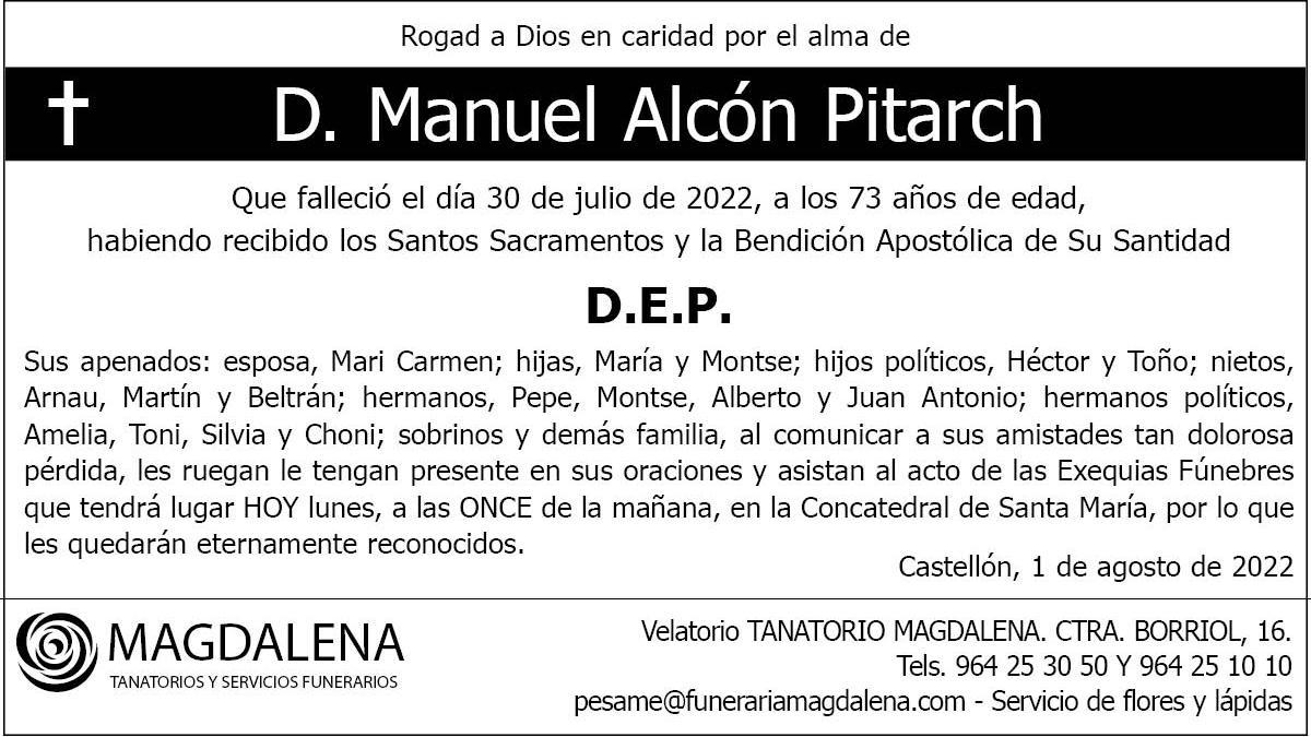 D. Manuel Alcón Pitarch