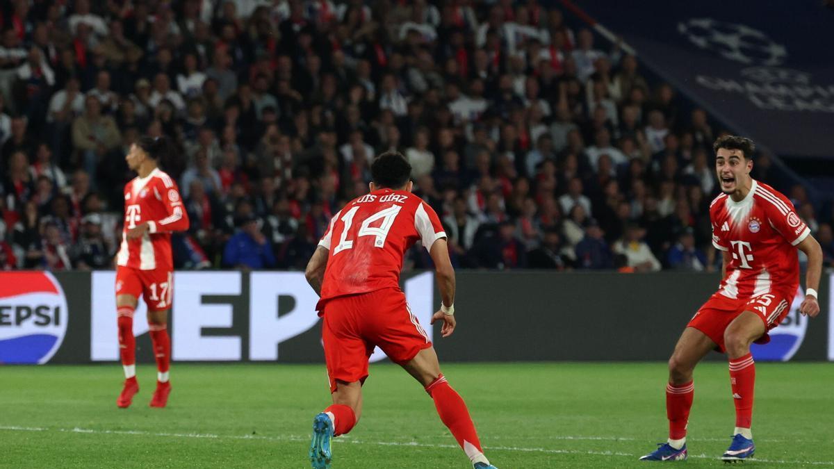 Luis Diaz, en el partido contra el PSG