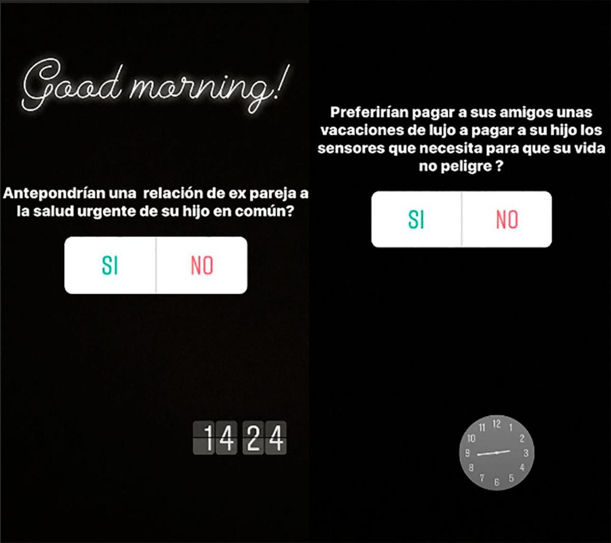 Encuesta en el Stories de Aurah Ruiz