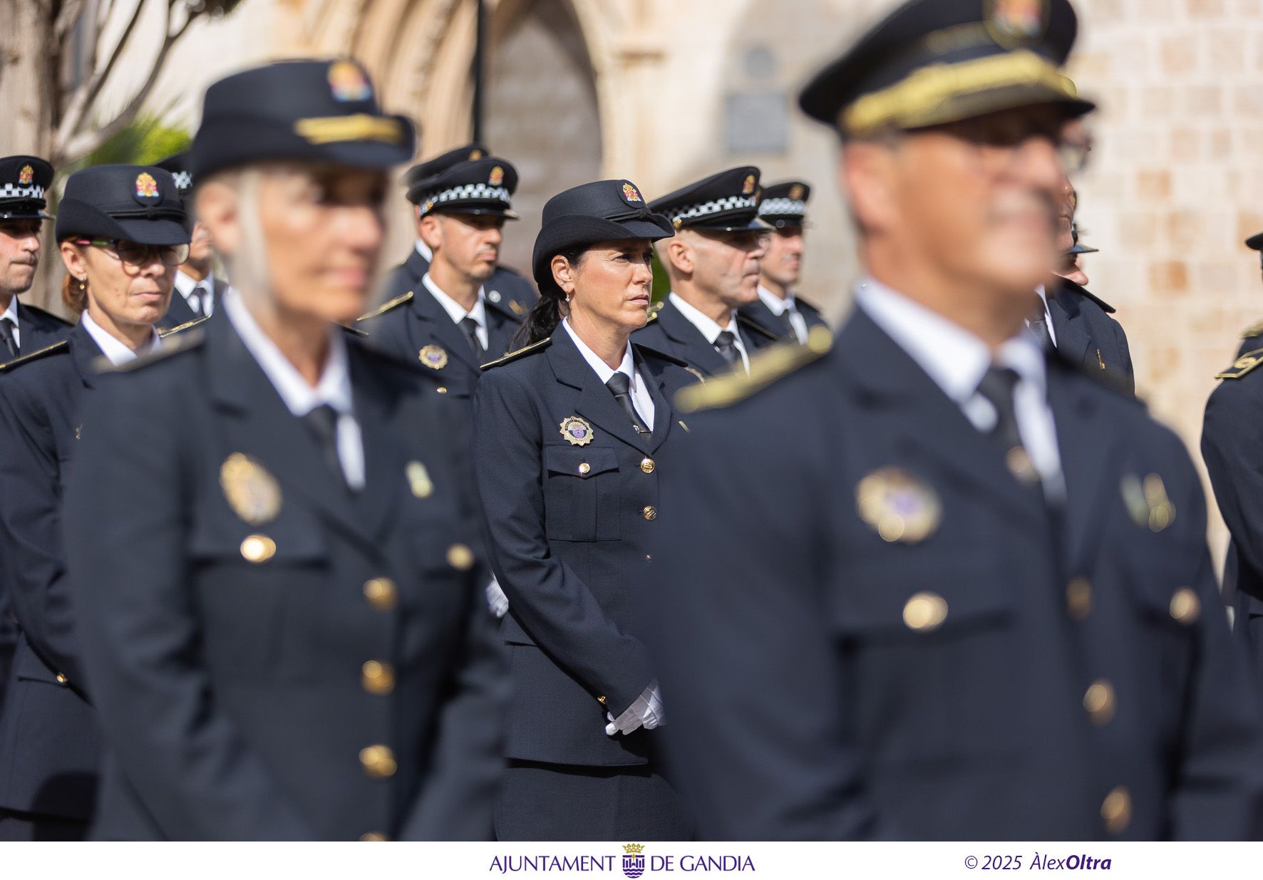 Acto del Dia de la Policía Local de Gandia y reconocimiento a los agentes