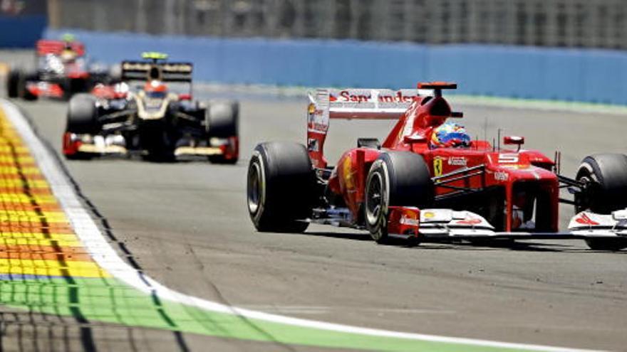 Alonso en el GP disputado en Valencia en 2012.