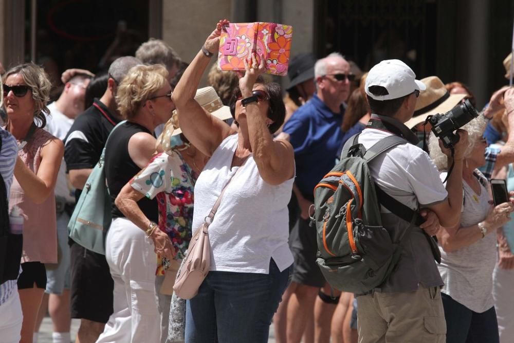 Turistas en Cartagena en el Puente de agosto