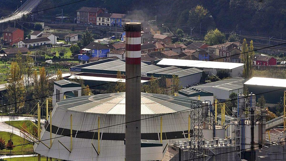 Las instalaciones de la central térmica de La Pereda, en Mieres.