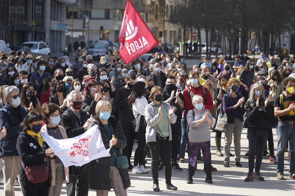 Manifestació a Girona per la llibertat d'expressió, el futur dels joves i l'autodeterminació