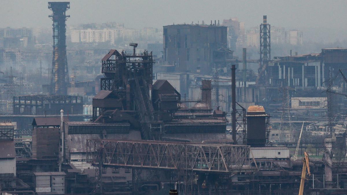 La planta metalúrgica de Azovstal, en Mariúpol.