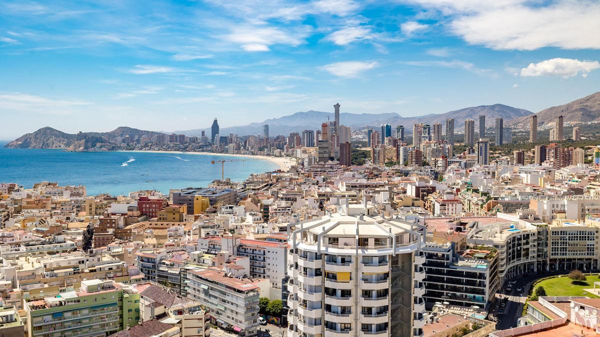 Una vista de Benidorm.