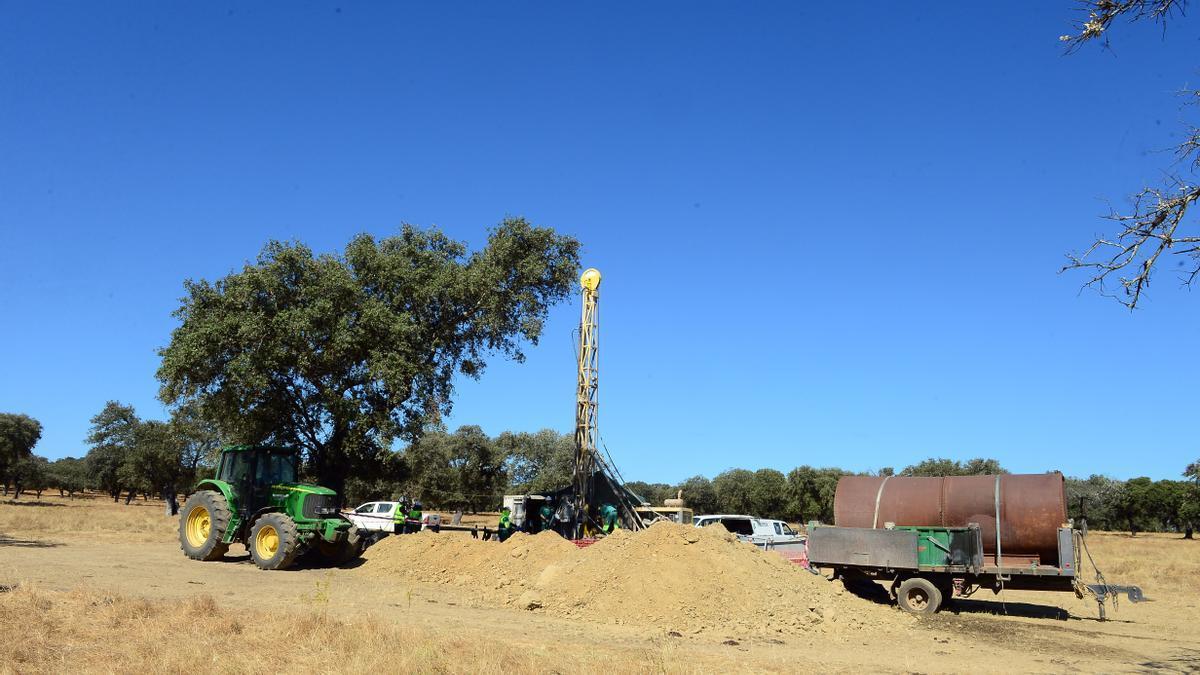 Trabajos en la zona de la mina de Cañaveral.