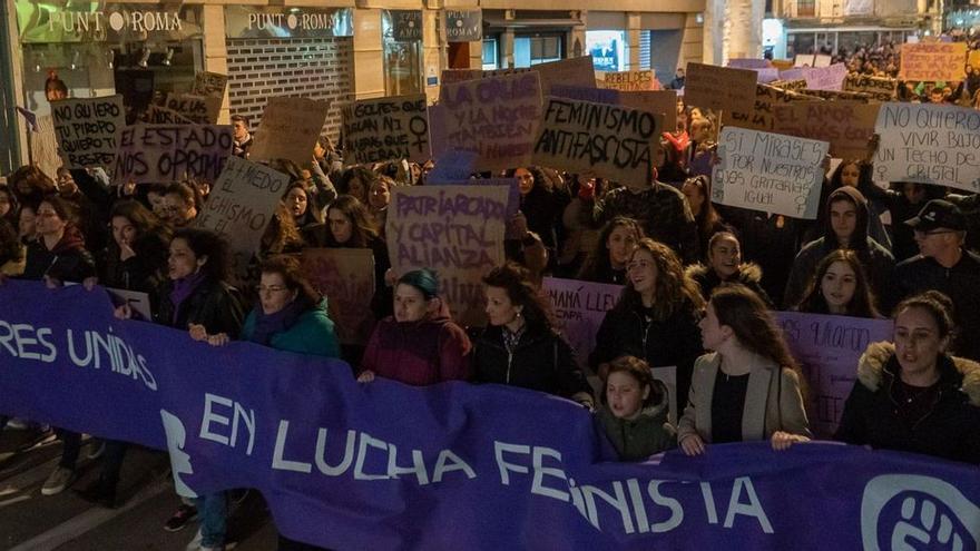 Manifestación contra la violencia machista en Zamora.