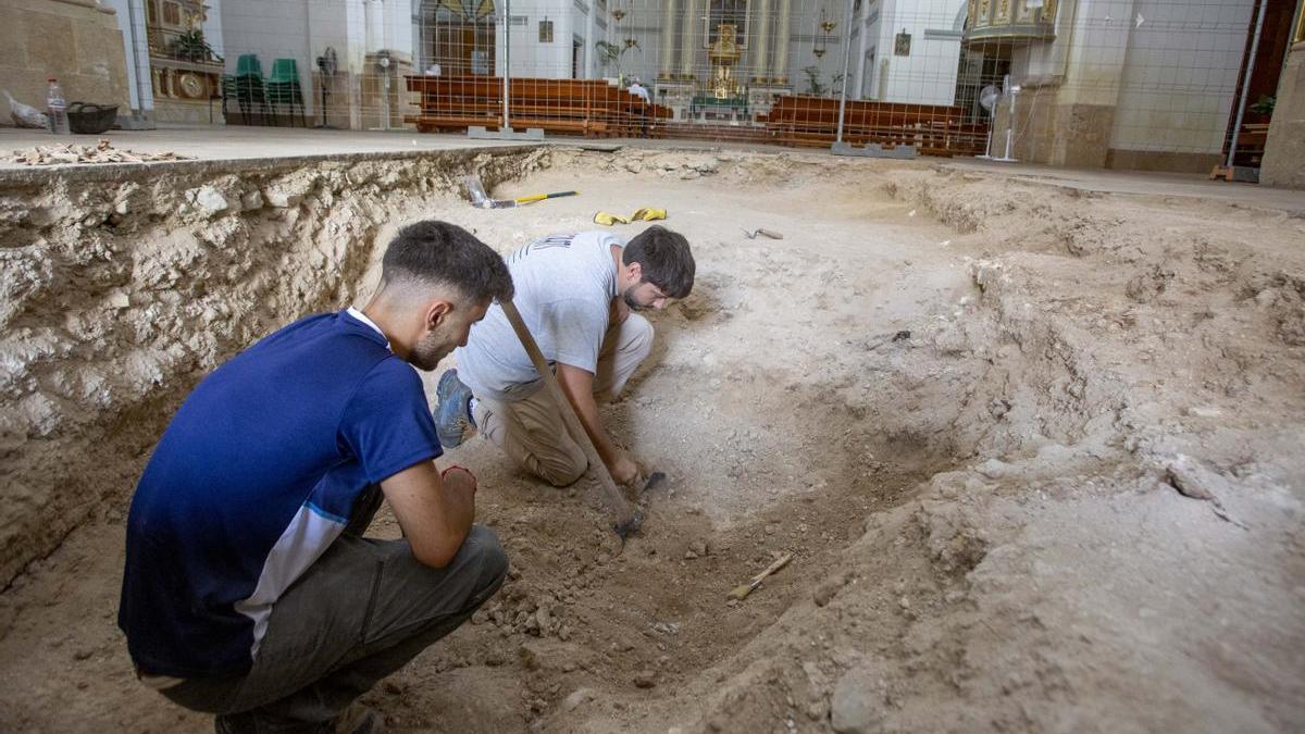 La excavación en la Iglesia de El Salvador