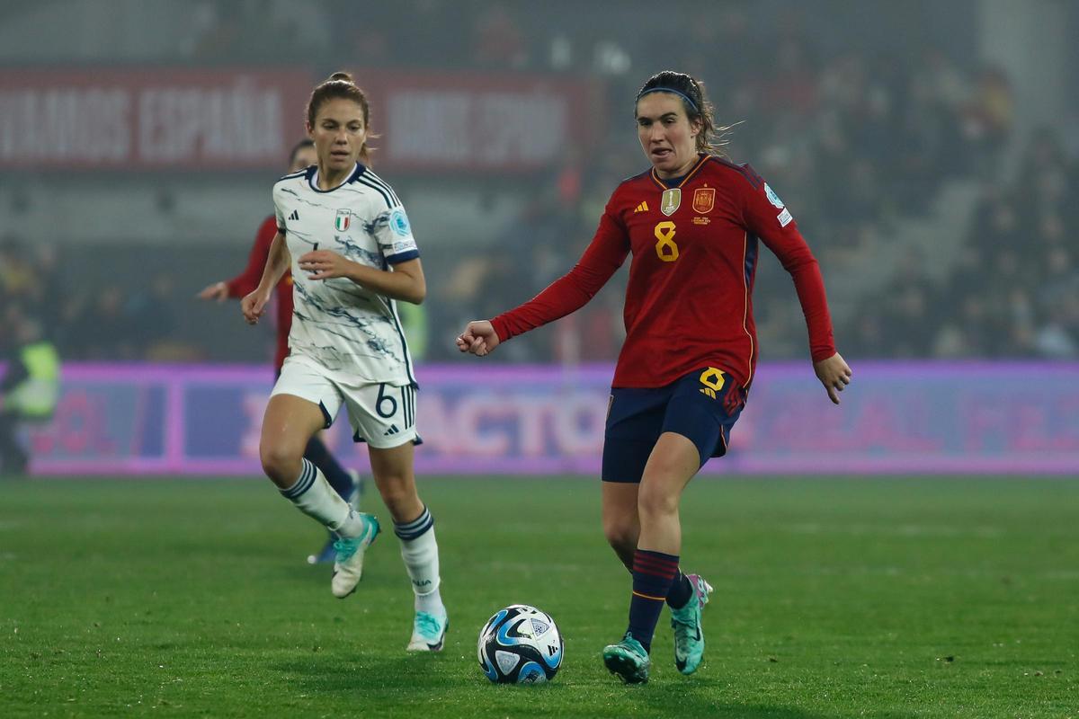 Mariona Caldentey, en el España-Italia de Nations League.